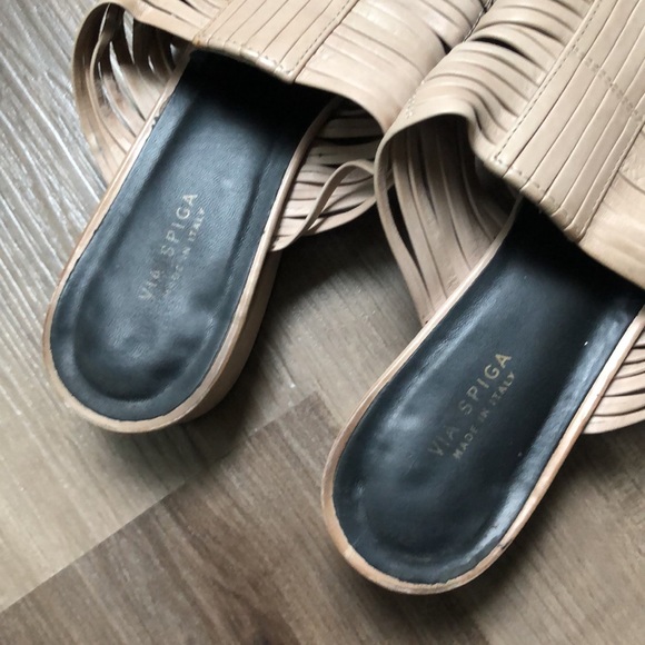 Via Spiga leather pointy toe mules - Picture 4 of 9